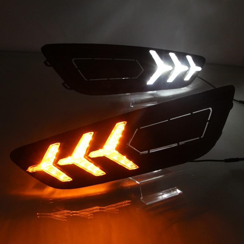 LED Daytime Running Lights (DRL) Turn Signal Lamp For Ford Focus 2015-2017