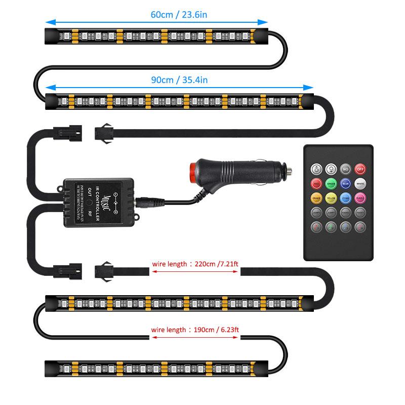 RF Remote Control LED Underbody Lights