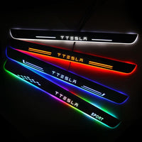 Tesla Upgrade Led Door Side Sill Step | Door Sills Plate - Car Accessories