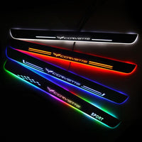 Corvette Car Customized Illuminated Door Sills | Door Sill Replacement For Car Upgrade