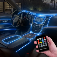 CarFitg™ Fiber Optic Multicolor LED Car Interior Ambient Light Kit 5-piece set