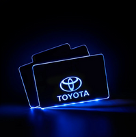 CarFitg™  TOYOTA Acrylic LED Foot Mats | Car logo illuminating mat