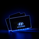 CarFitg™  HYUNDAI Acrylic LED Foot Mats | Car Logo Illuminating Mats