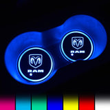 Dodge LED Car Logo Coaster 2pcs