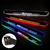 BMW Door Sills Trim Plates | Batteries Powered Door Sill Lights For Car Decorative Light Upgrade