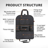 Car Fitg Seat Back Organizer Storage Bag with 6 Pockets