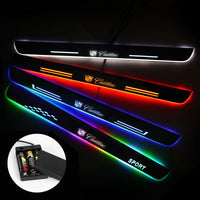 Cadillac Door Sills Plate | Batteries Powered Door Sill Trim Illuminated For Car light modification