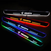 Abarth Customized Luminous Door Sill Pan | Door Sills Guards For Car Light Modification