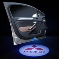 Mitsubishi Car Door LOGO Projector | Door Courtesy LED Projector Ghost Shadow Light - Car Lighting Decoration Modify