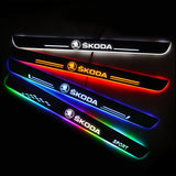 Skoda Upgrade Led Door Side Sill Step | Door Sills Plate - Car Accessories