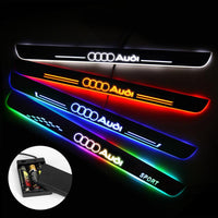 Audi Car Door Sills Protectors | Door Sill Scuff Plate | Light Accessories Power By Batteries