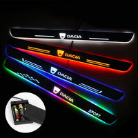 Dacia Door Sills Trim Plates | Batteries Powered Door Sill Lights For Car Decorative Light Upgrade