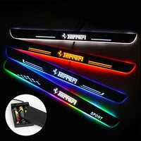 Ferrari Car Door Sills Protectors | Door Sill Scuff Plate | Light Accessories Power By Batteries