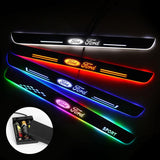 Ford Door Sills Trim Plates | Batteries Powered Door Sill Lights For Car Decorative Light Upgrade