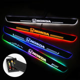 Honda Door Sills Plate | Batteries Powered Door Sill Trim Illuminated For Car light modification