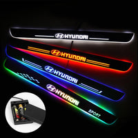 Hyundai Car Door Sills Protectors | Door Sill Scuff Plate | Light Accessories Power By Batteries