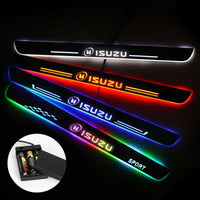 Isuzu Door Sills Trim Plates | Batteries Powered Door Sill Lights For Car Decorative Light Upgrade