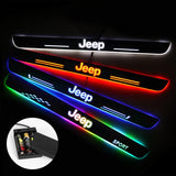 JEEP Door Sills Plate | Batteries Powered Door Sill Trim Illuminated For Car light modification