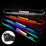 MAZDA Batteries Powered Illuminated Door Sills | Door Sill Protector | Car Decorative Light Upgrade