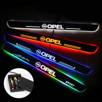 OPEL Door Sills Trim Plates | Batteries Powered Door Sill Lights For Car Decorative Light Upgrade