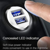 Mini USB Car Charger For Mobile Phone Tablet GPS 3.1A Fast Charge