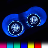 Alfa Romeo LED Car Logo Coaster 2pcs