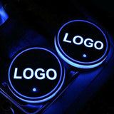 Mini LED Car Logo Coaster 2pcs