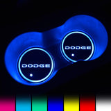 Dodge LED Car Logo Coaster 2pcs