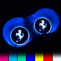 Ferrari LED Car Logo Coaster 2pcs