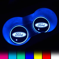 Ford LED Car Logo Coaster 2pcs