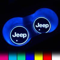 JEEP LED Car Logo Coaster 2pcs