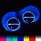 Mercedes-Benz LED Car Logo Coaster 2pcs