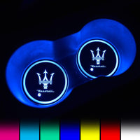 Maserati LED Car Logo Coaster 2pcs