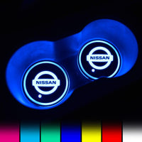 Nissan LED Car Logo Coaster 2pcs