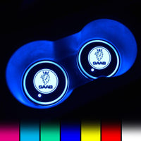 SAAB LED Car Logo Coaster 2pcs